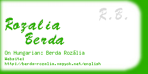 rozalia berda business card